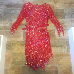AMAZING vintage 80s sequined dress!